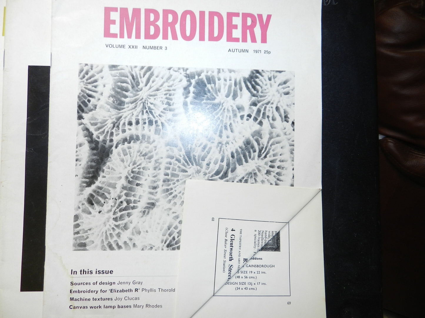 8 Vintage "Embroidery" Magazines - 1971-1973 - The Embroiderer's Guild Publication