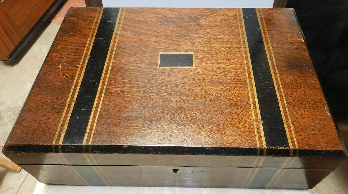 Vintage Small Wooden Lap Desk - Mid Century - Portable - Authentic