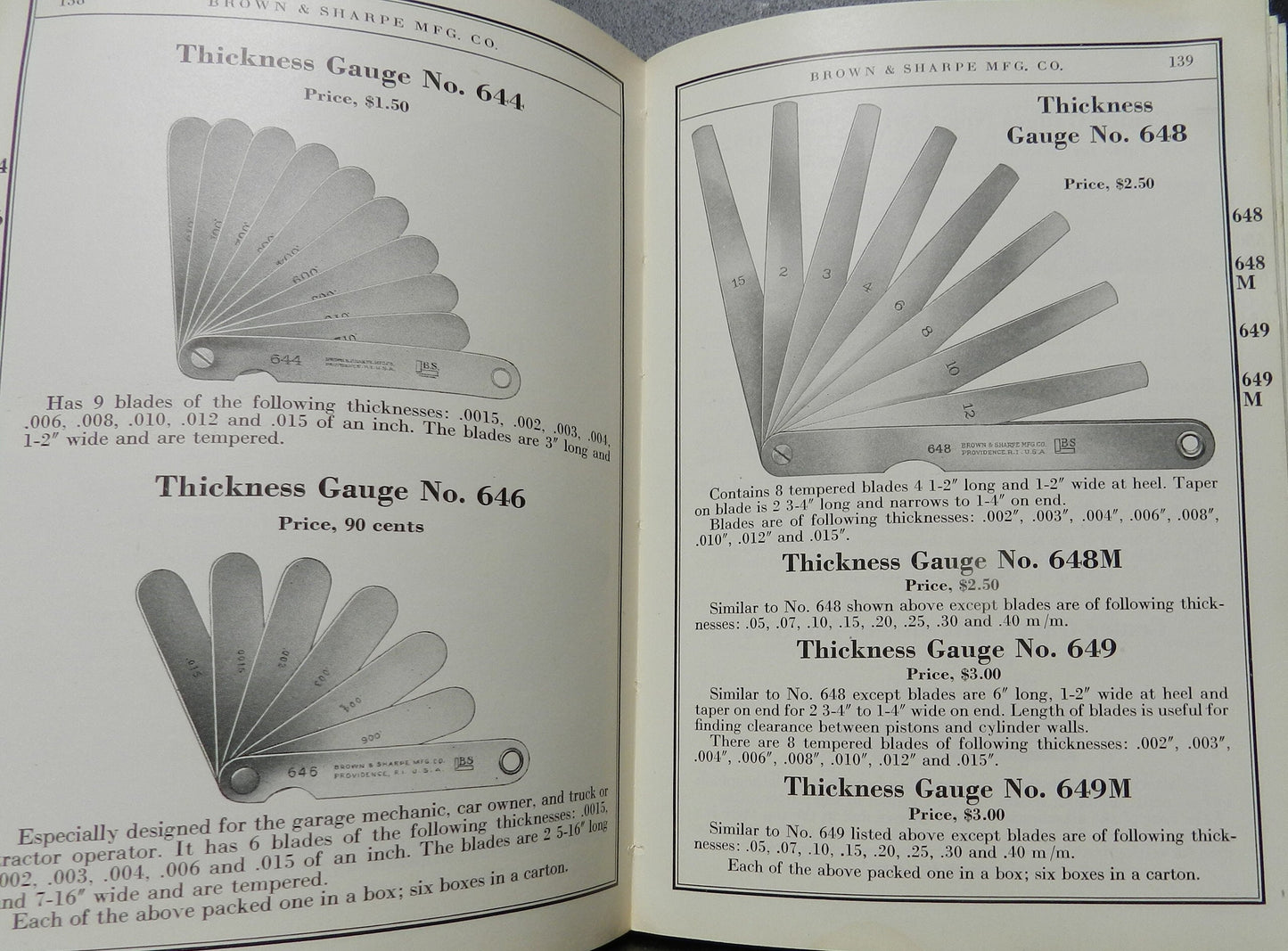 Vintage Tool Catalog - "Brown & Sharpe Small Tools Catalog No. 31" - 1929