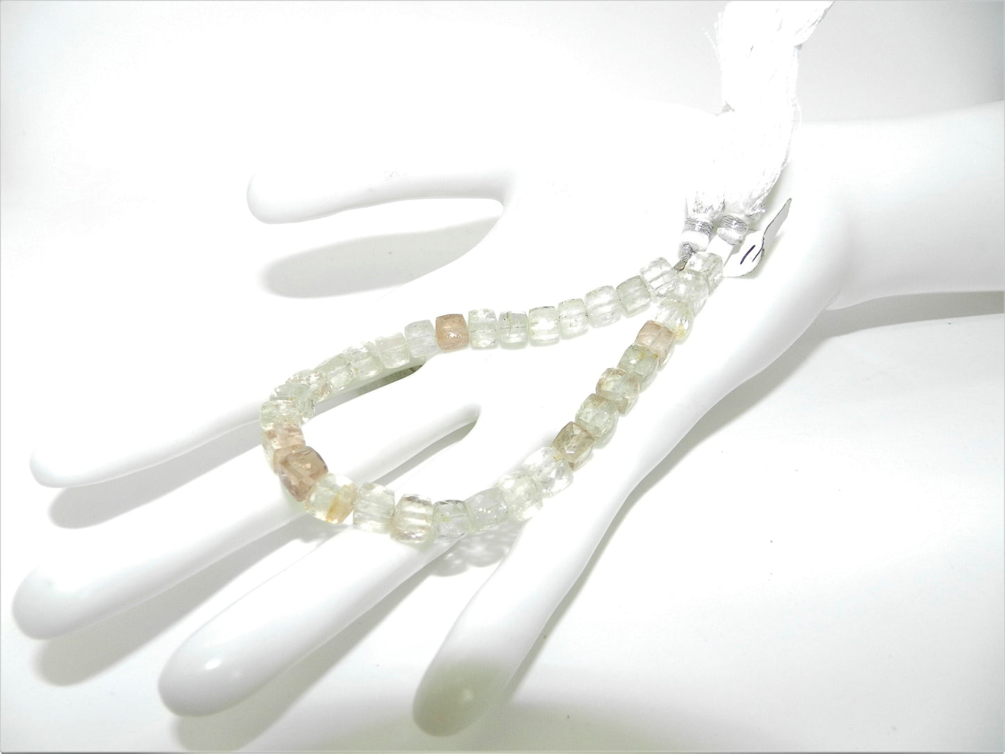 Authentic Topaz  Faceted Mixed Colors Cube Beads  8"  Strand Gemstone