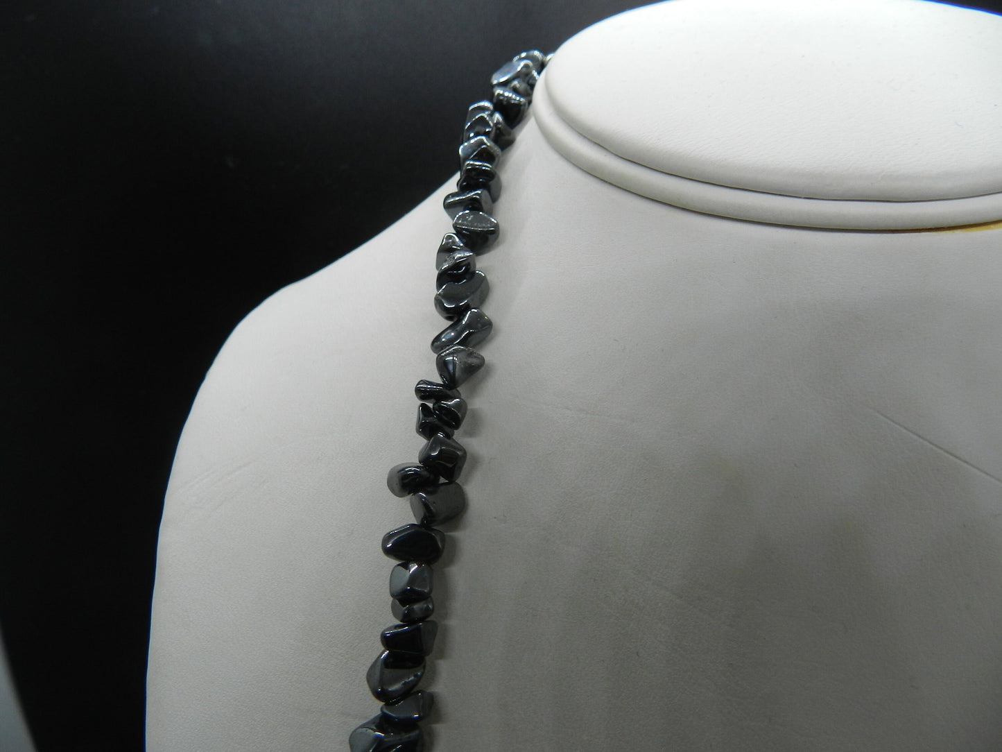 37" Authentic Hematite Nugget Strand Necklace