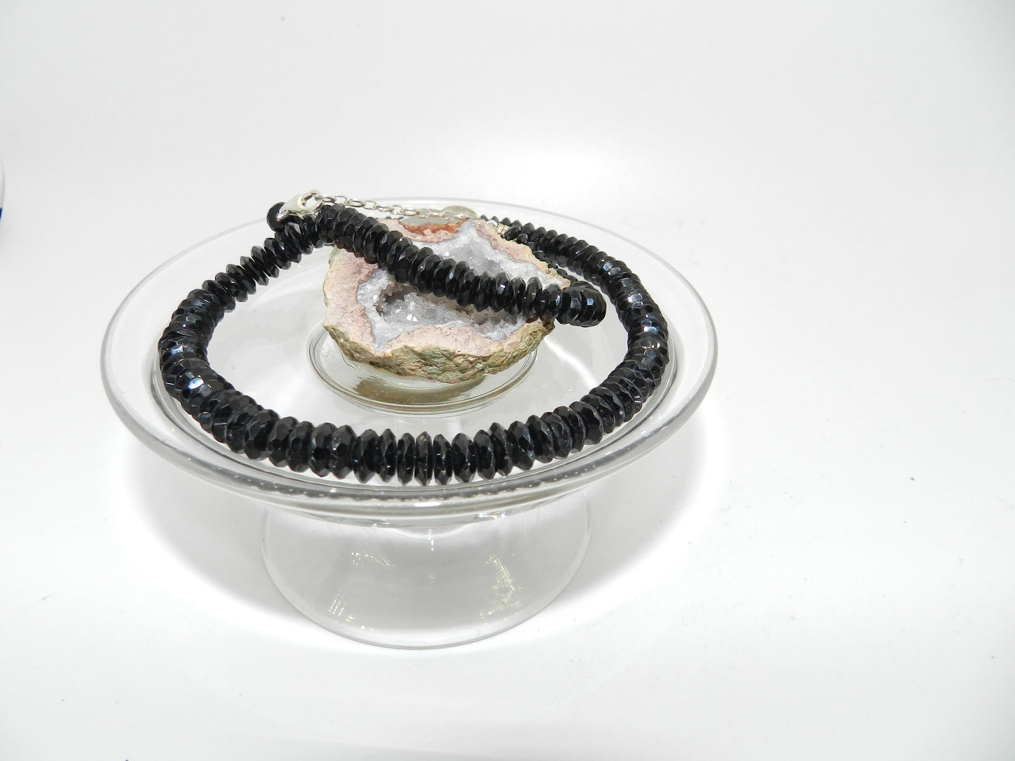 Simple Natural Schorl 925 Necklace Strand