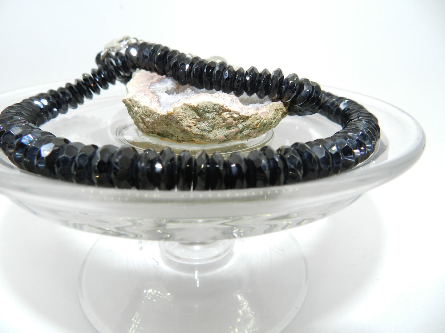 Simple Natural Schorl 925 Necklace Strand