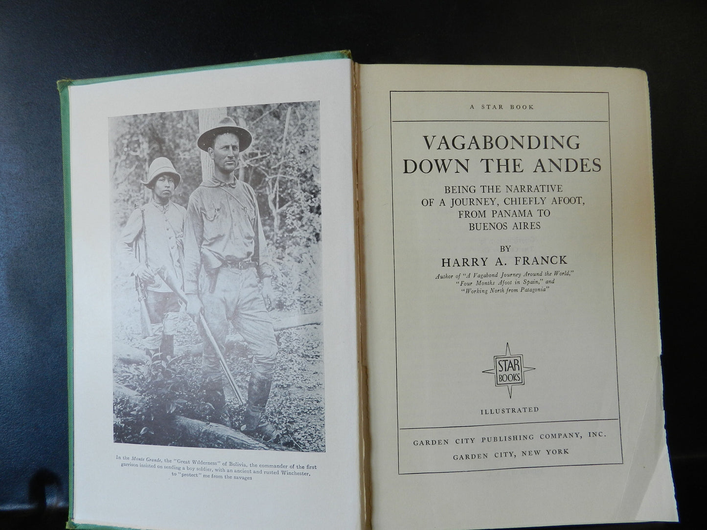 Antique Book "Vagabonding Down the Andes" by Franck - Circa 1917