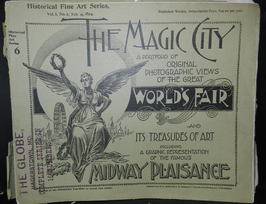 15+ Antique "The Magic City, Portfolio of Original Photographic Views of the Great World's Fair". Chicago 1894 Large Lot