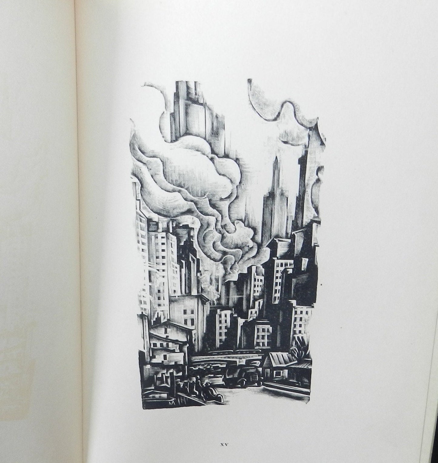 Vintage Book "Woodcuts of New York"  Pages from a Diary by Hans A. Mueller 1938