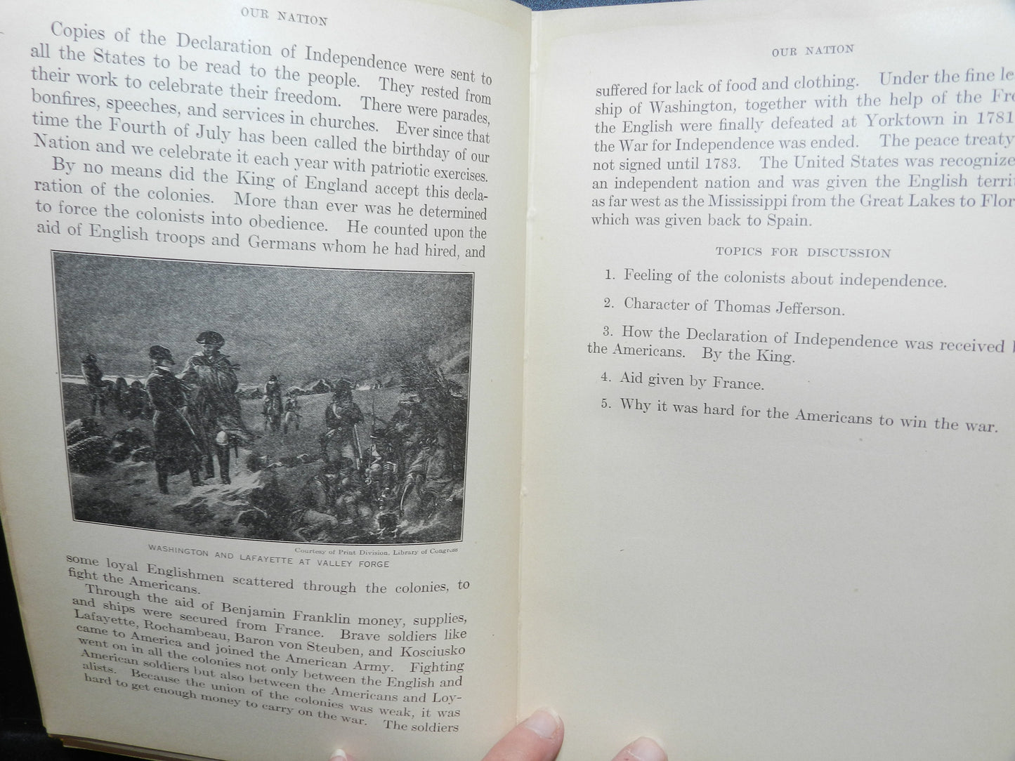 Vintage Book "Federal Textbook on Citizenship Training, Part III, Our Nation" 1932