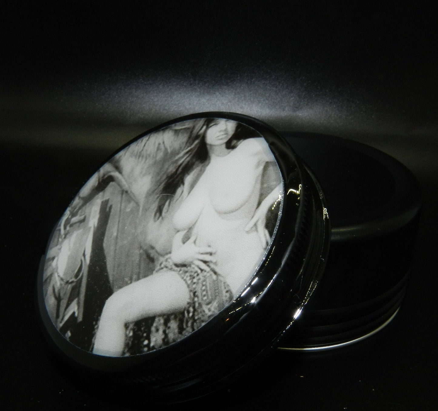 Mature Content- 3oz Tin with Topless Woman & Horse