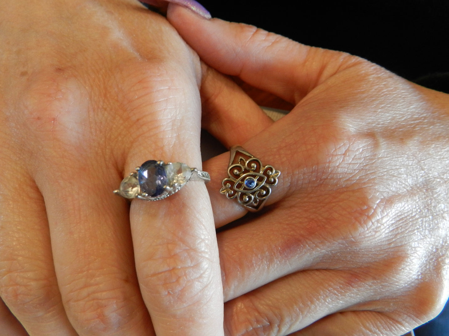 2 Vintage Sterling Silver Rings - NOT Scrap