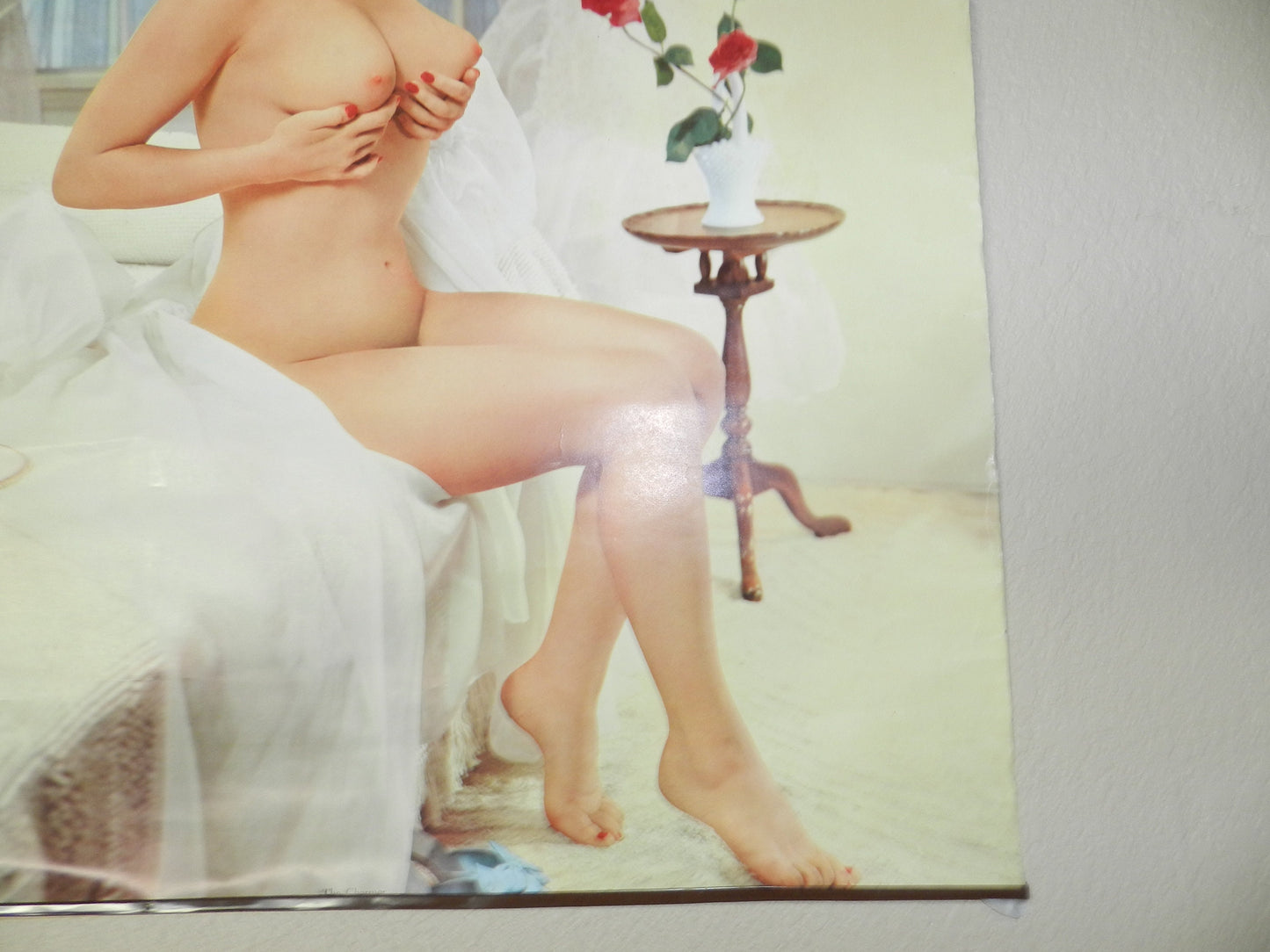 Mature Content - Vintage Large Female Nude Pin-Up Poster - "The Charmer"  1960s Original