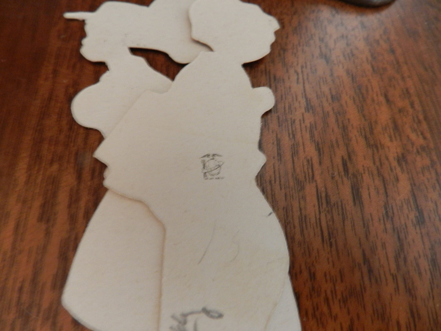 Rare Antique Figural Moving Valentine Card - 1910 - Scissors - Kissing Couple - NF
