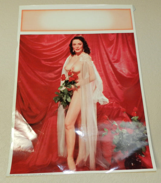 Mature Content - Vintage Large Female Nude Pin-Up Poster - "Forever Yours"  1960s  Original  Valentine