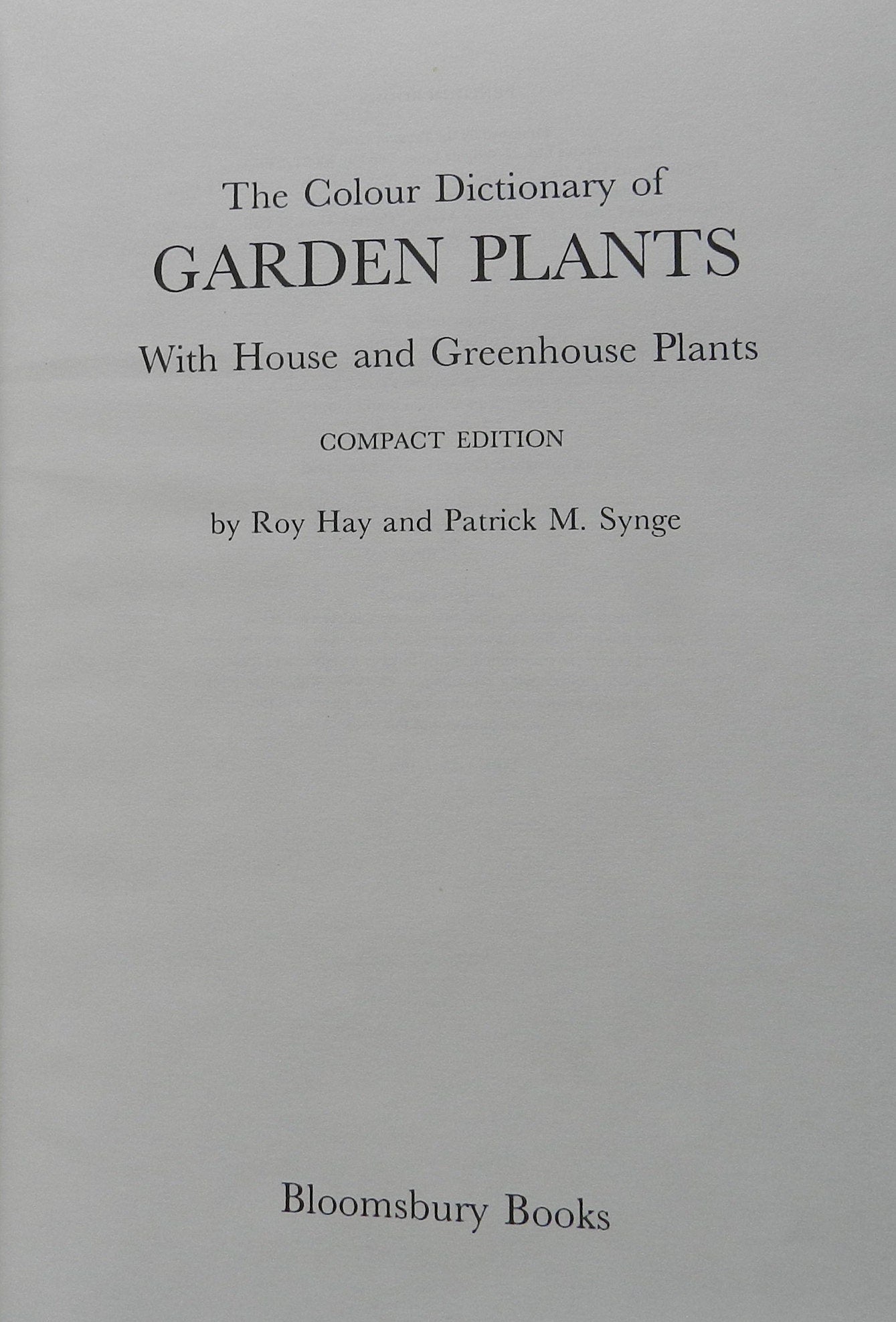 Vintage "The Colour Dictionary of Garden Plants"  By Hay & Synge with The Royal Horticultural Society