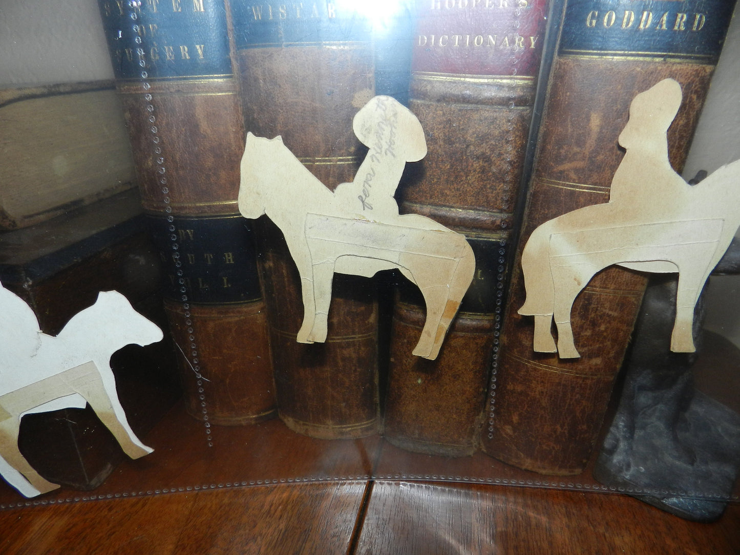 3 Small Figural Vintage  Cards - Valentine -Horse - Pony - General & Valentine - Printed in USA