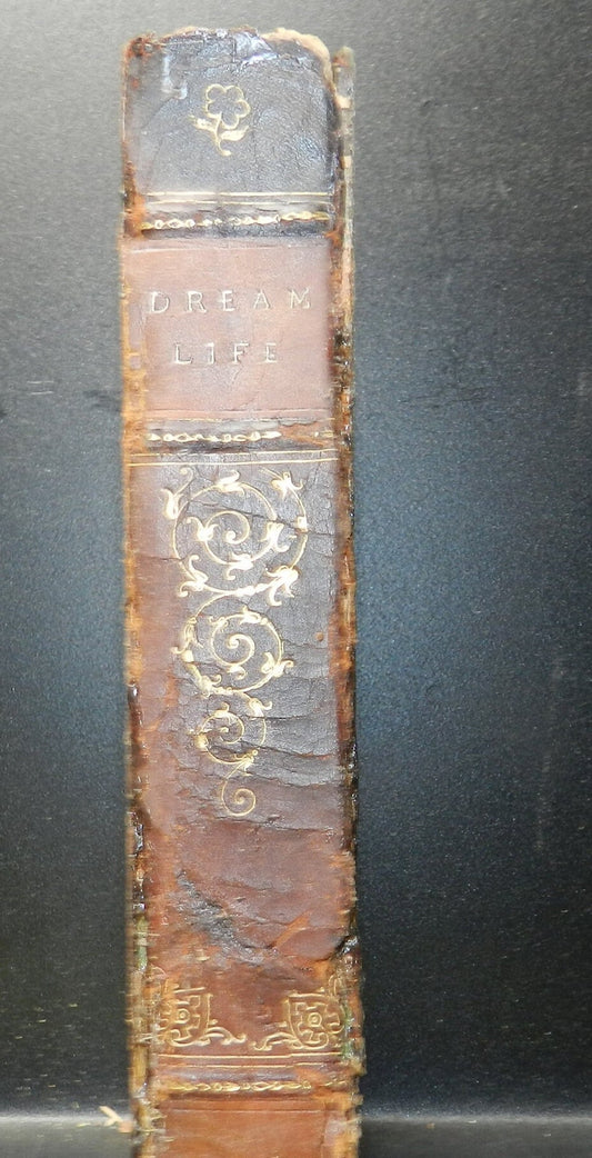 Antique Book "Dream-Life  A Fable of the Seasons"    by Marvel  - Gilded Leather  Poor condition
